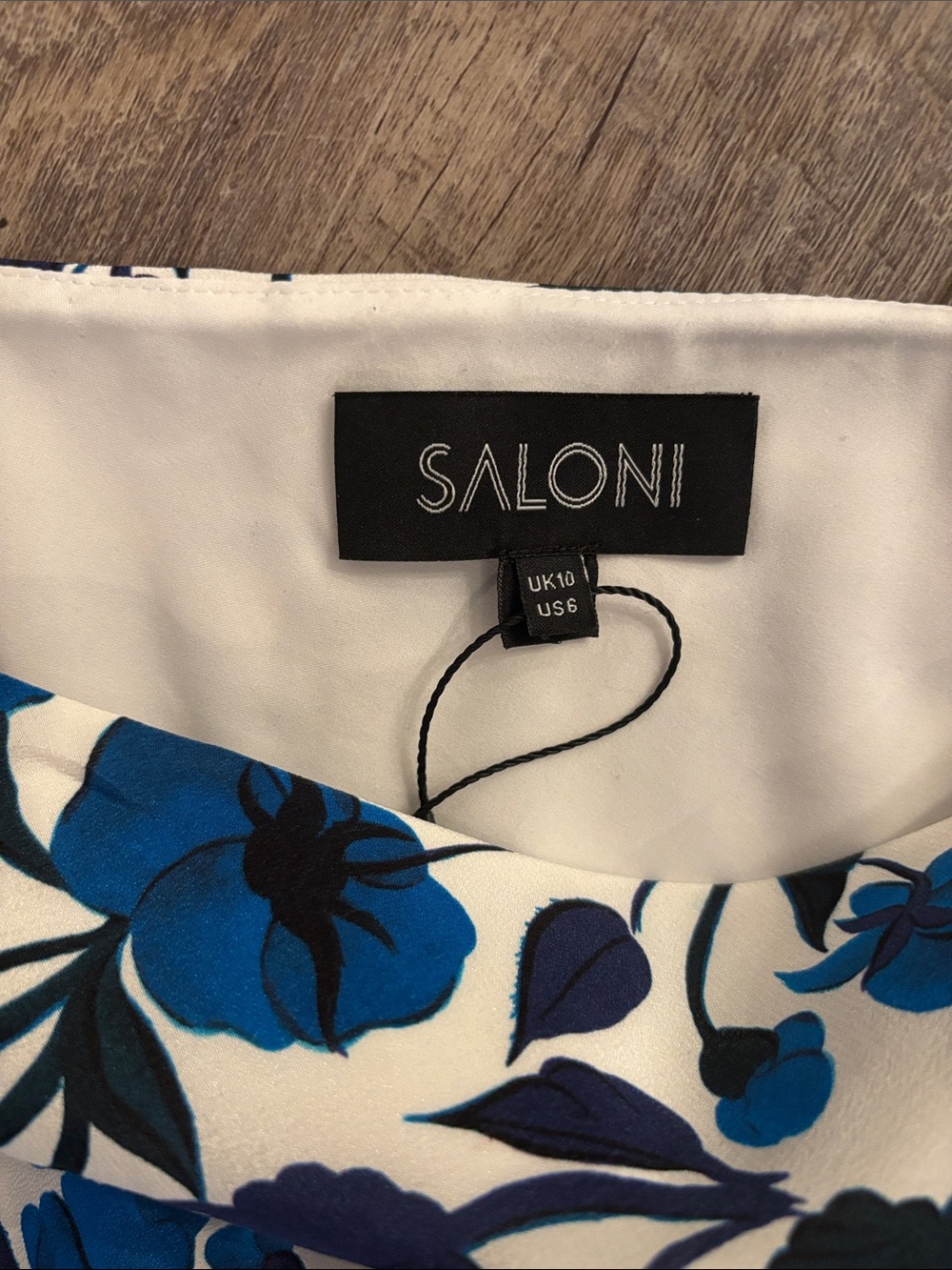 Saloni Silk Juliet Dress in Forget Me Not - Picture 4 of 6